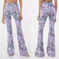 Snake Print Femmes Flares Pantalon Sexy Bell